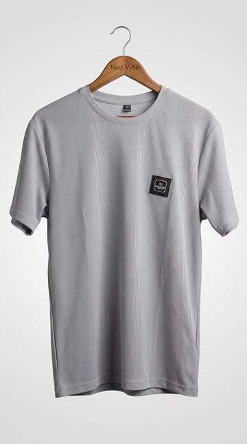 Men's Premium Textured Round Neck T-Shirt | Soft & Breathable | Regular Fit