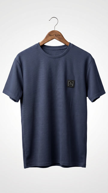 Men's Premium Textured Round Neck T-Shirt | Soft & Breathable | Regular Fit
