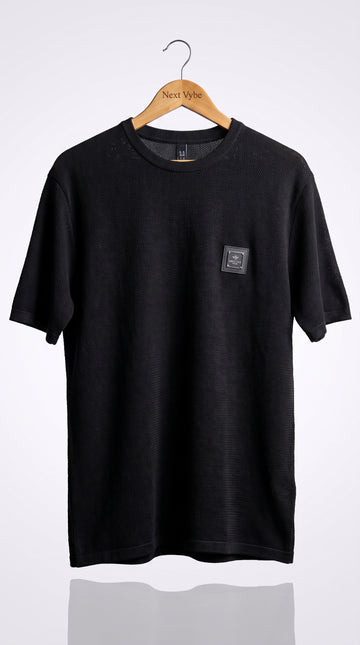 Men's Premium Textured Round Neck T-Shirt | Soft & Breathable | Regular Fit