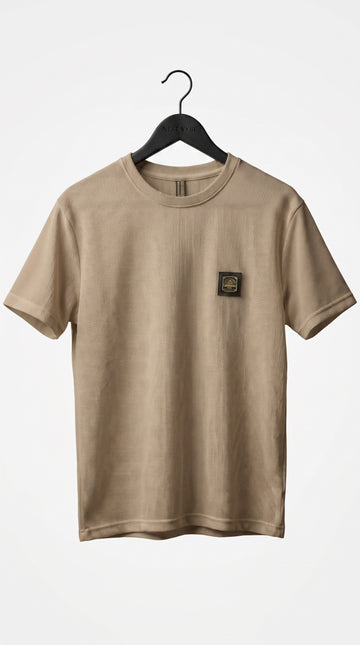 Men's Premium Textured Round Neck T-Shirt | Soft & Breathable | Regular Fit