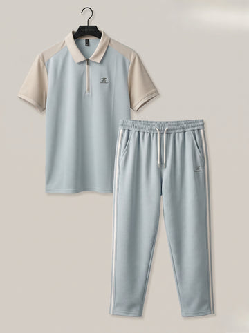 Men's Premium Half-Zip Polo Tracksuit Set | Export Quality | Soft Performance Fabric