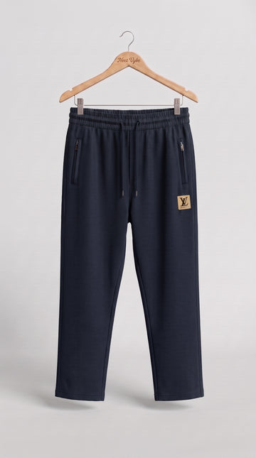 LV Men's Fleece Jogger Pants | Soft Cotton Blend Trouser